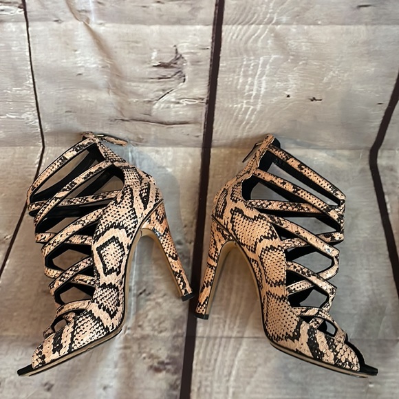 Derek Lam Snake Print Caged heels size 7 - Picture 14 of 16